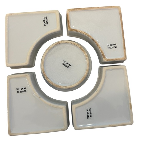 Ceramic Divided Serving Platter Set - 11.5-inch square - Picture 5 of 11